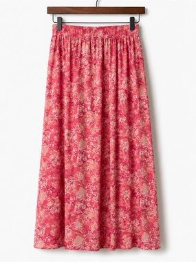 90's Vintage Blair Womens Long Pink Butterfly Maxi Skirt sz M Feminine Y2K Rayon